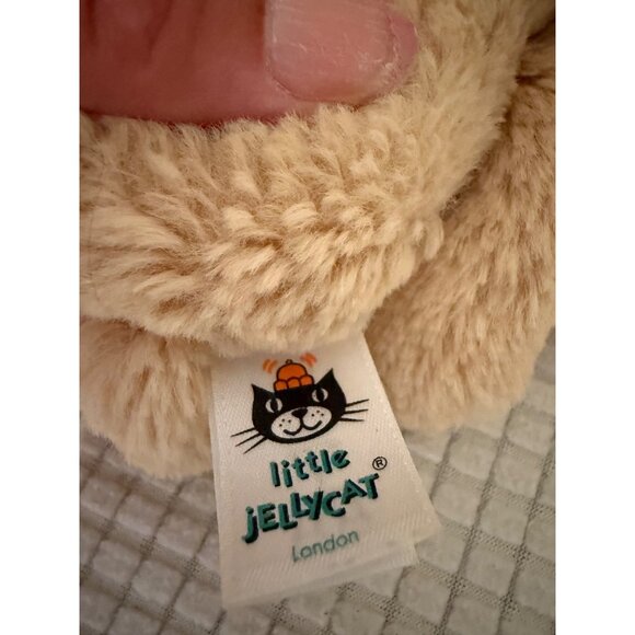 Jellycat London Bashful Puppy Plush& Little Brown Puppy Rattle Lovey Toy Rare - Picture 5 of 10